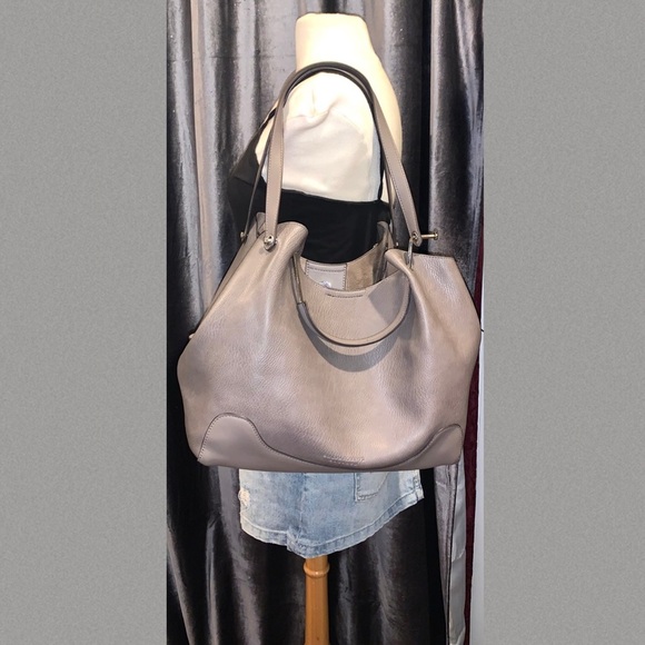 Sondra Roberts Squared Vegan Large Leather Shoulder Bag Tote - Picture 2 of 8